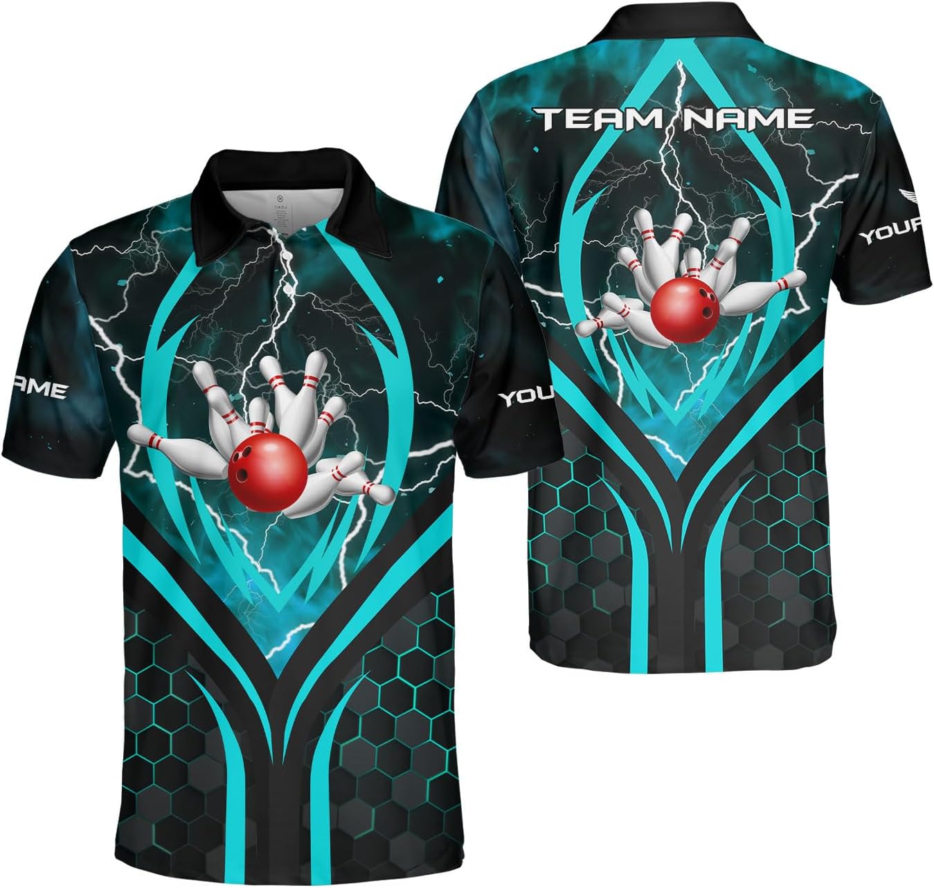Ligthuy Personalized Name Bowling Polo Shirts 3D for Men and Women, Bowling Shirt, Bowling Team
