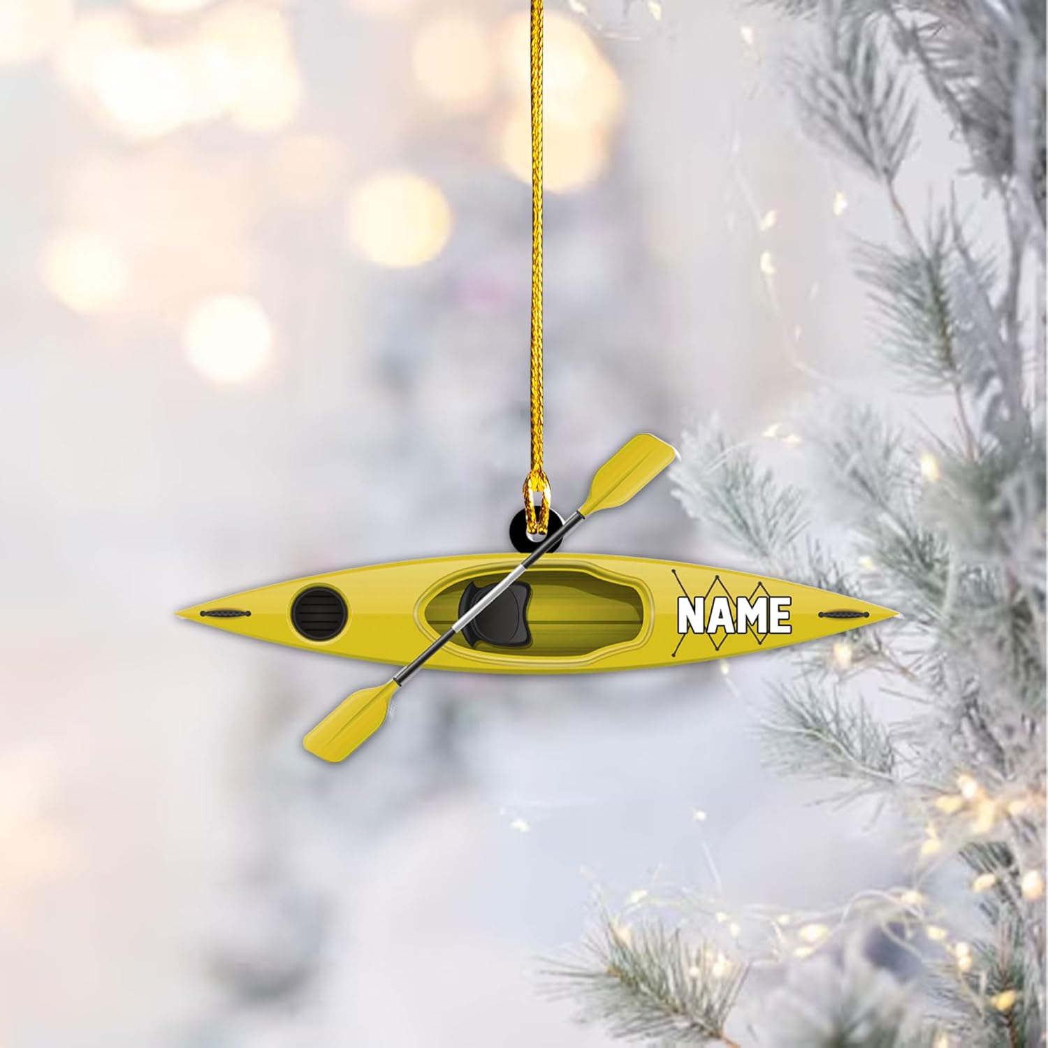 Royal Fight Personalized Kayak Ornament Lake Kayaking Board Ornament Kayak Gift for Christmas Tree Kayaking Christmas Ornament Kayaking Gifts Ornaments (Kayak 7)