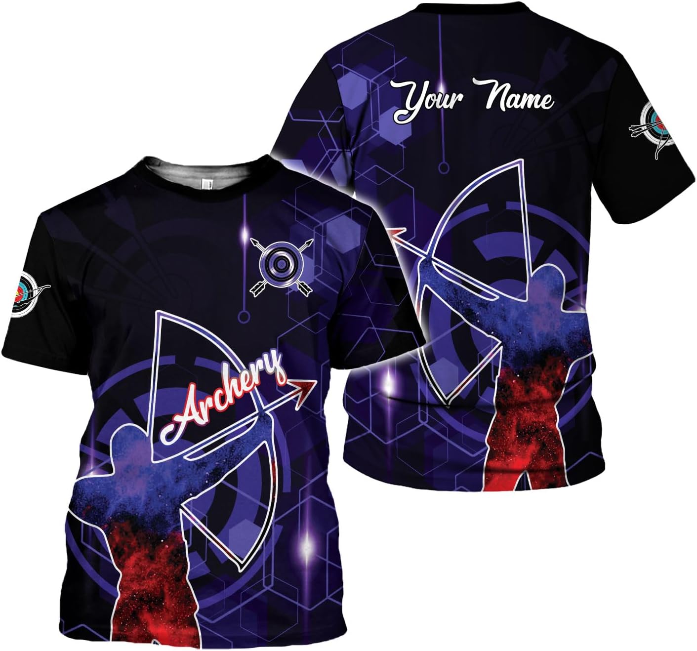 Artparel Personalized Archery Shirt 3D Archery Target Bow Archery Shirts for Men Women Archer Archery Lovers T-Shirt S-5XL