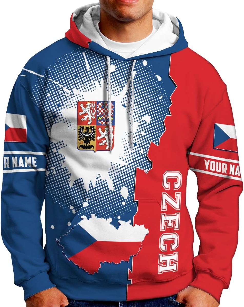 Personalized Czech Shirts 3D, Czechoslovakian T-Shirts, Czech Republic Flag Pride Shirt Unisex, Gifts for Czechs (CZ 3)