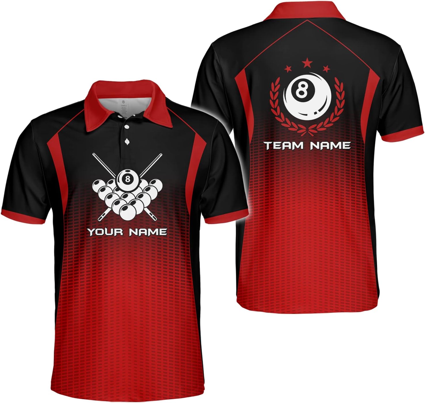 Custom Billiard Polo Shirts for Men Women Personalized Name Team 8 Ball Shirt Billiards Apparel Pool 3D Tshirts Gifts Player