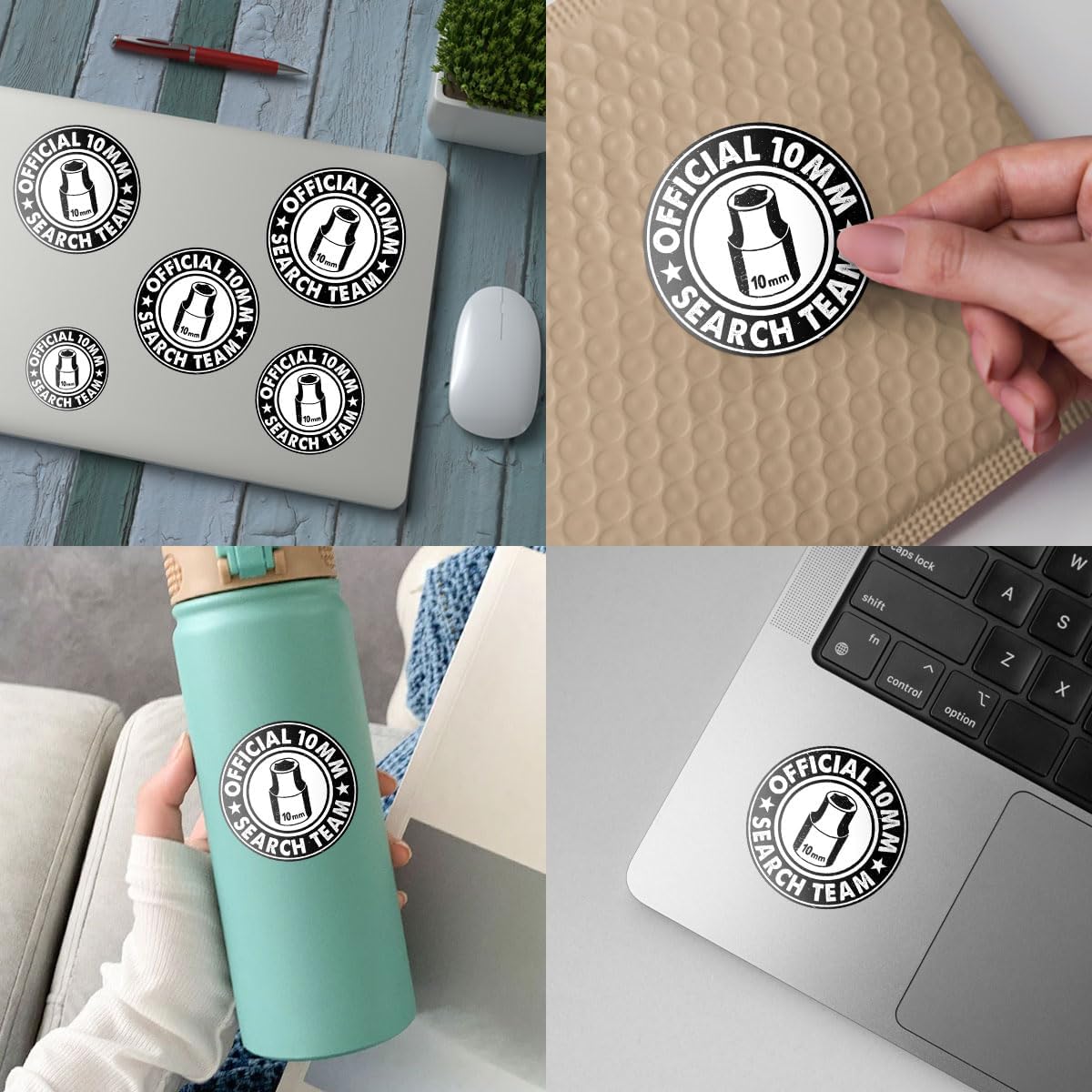 3 Pcs 10MM Search Team Sticker Funny Mechanic Stickers 10MM Search Team Stickers Official 10MM Search Team Sticker Waterproof for Laptop Bottle Phone Car Helmet Hard Hat Funny Gifts Sticker 3"x3"