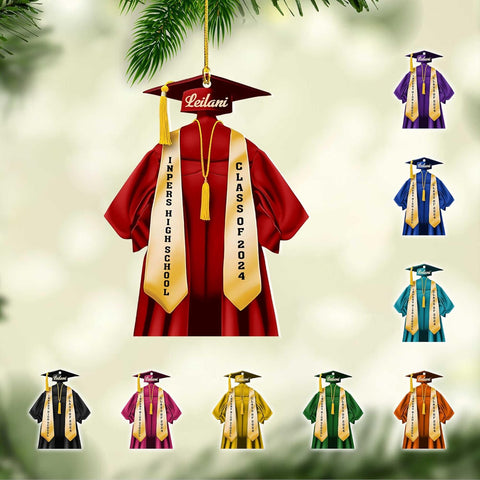 AOVL Graduation Ornament, Graduation Ornaments Class of 2024, Graduation Cap and Scroll Xmas Gift, Graduation Christmas Xmas Tree Ornaments, Gifts for Graduate, School Ornaments (Gra4)