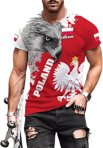Parvii Personalized Poland Shirt Women & Men, Polska Tshirt Women Poland Shirt 3D, Poland Pride Shirts, Polish Eagle Polska