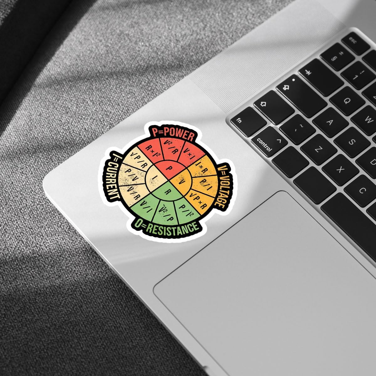 3 Pcs Ohms Law Wheel Stickers; Ohm's Law Pie Chart Physics Stickers Electricity Explained Science Teacher Sticker for Water Bottle Tumbler Phone Case Laptop 3"x3"