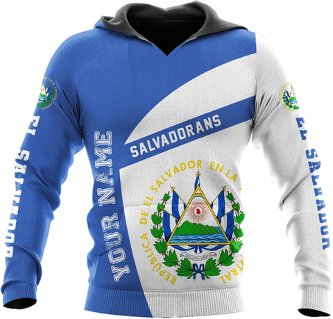 Personalized El Salvador Shirt Custom Camiseta de El Salvador Flag Shirt Men, Women Salvadorans Pride El Salvadoreña Tshirt