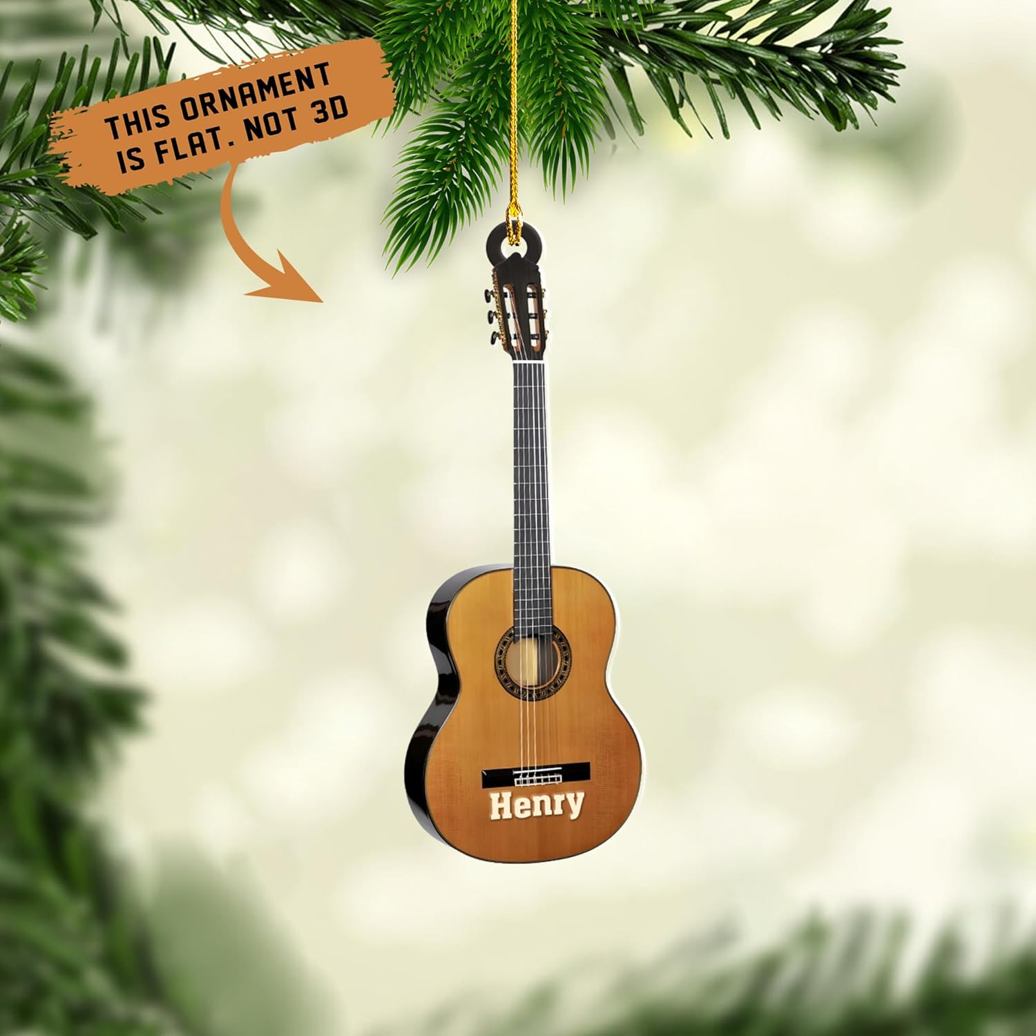 Personalized Guitar Ornament, Electric Guitar Ornament, Guitar Christmas Ornaments 2024, Acoustic Guitar Christmas Ornament, Guitar Christmas Ornaments Guitarist Gift Musical Instruments Xmas (G12)
