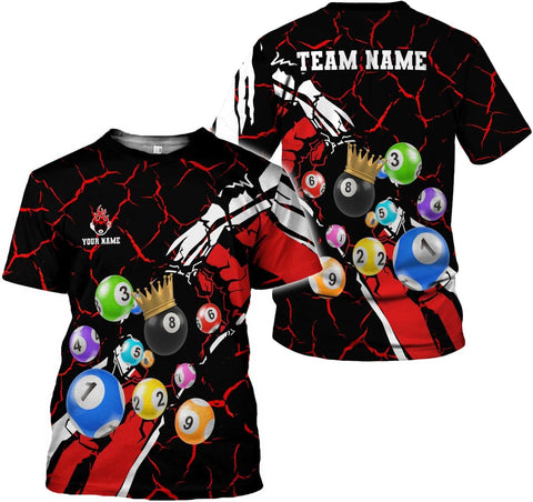 Ligthuy Personalized Name Billiard Shirts 3D, Billiards Shirt 8 Ball Billiard Shirt Custom Men's Pool Men Women1