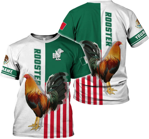 Mostefy Personalized Name Mexican Shirts for Men, Rooster Mexico Shirts for Men, Mexico Shirt Eagle Flag Mexican Eagle 1