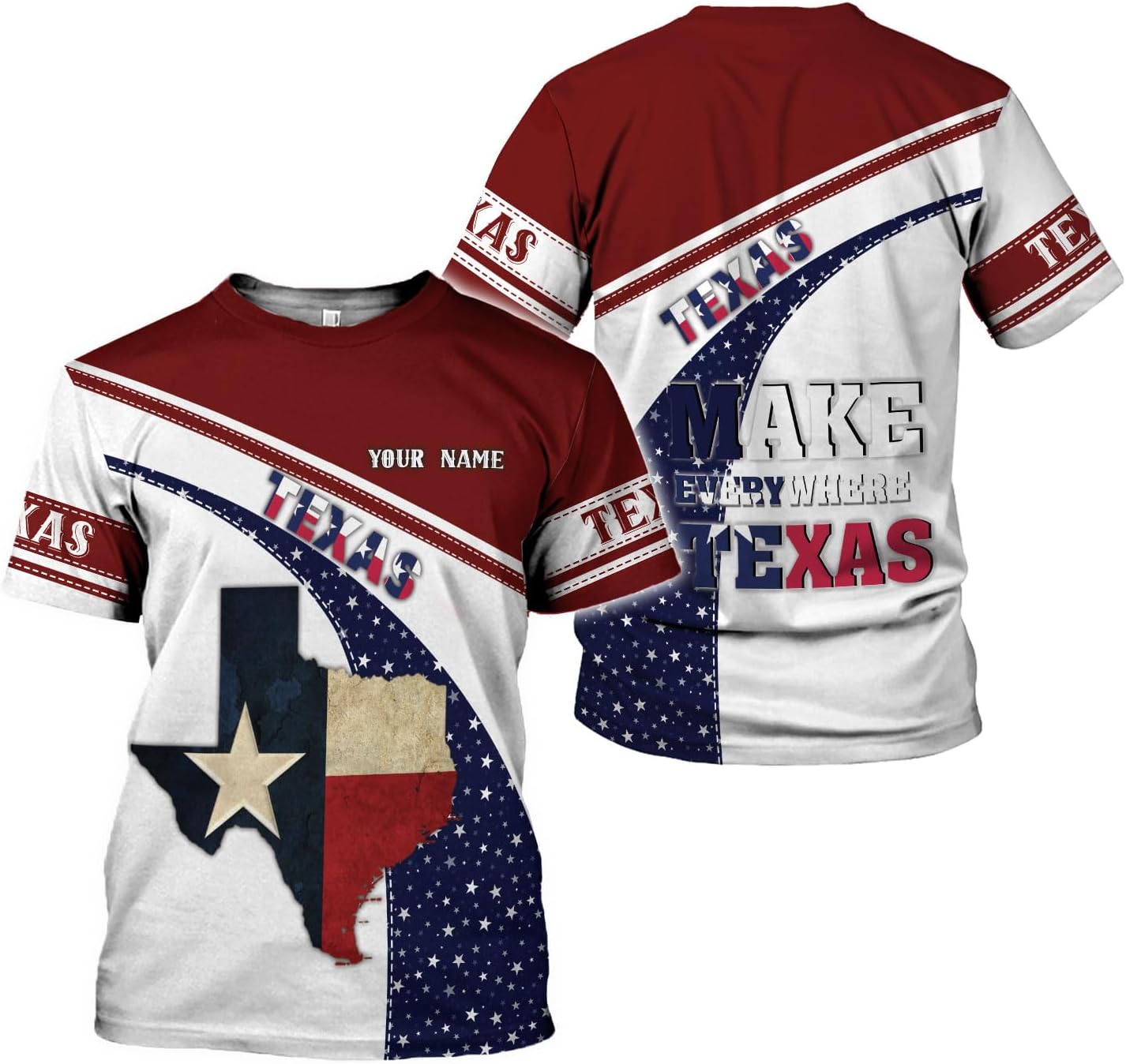 Mostprints Personalized Texas Flag Shirt and Map Dont Mess with Texas Customize Name Texas Shirts for Men Women Adult Size