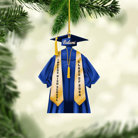 AOVL Graduation Ornament, Graduation Ornaments Class of 2024, Graduation Cap and Scroll Xmas Gift, Graduation Christmas Xmas Tree Ornaments, Gifts for Graduate, School Ornaments (Gra4)