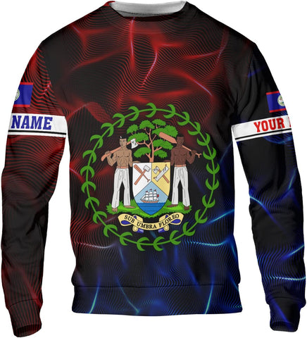 Personalized Belize Shirt for Men and Women, Coat of Arms of Belize Flag Flag Shirt, Belizean Country Flag Gift
