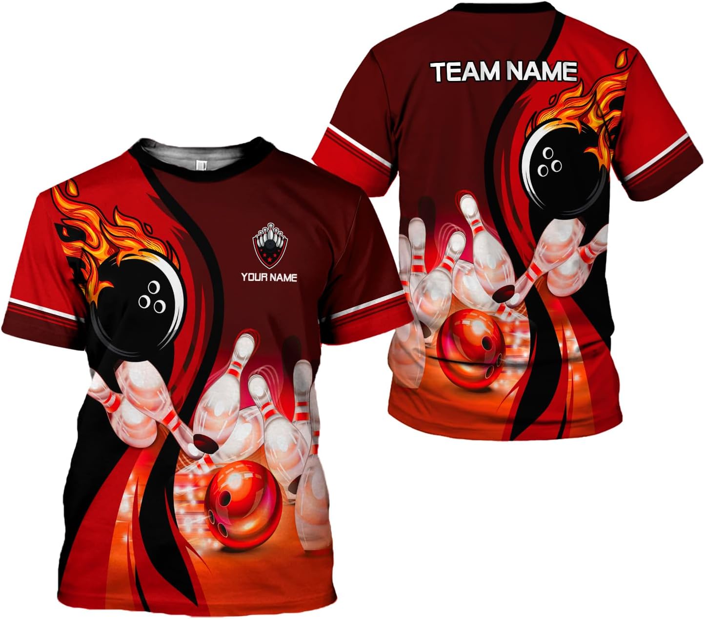 AOVL Custom Bowling Shirts for Men Bowling Shirts Bowling Shirts Unisex Bowling Jerseys for Men Custom Bowling Shirts for Men