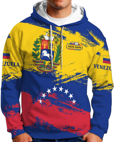 Custom Men's Venezuela Flag & Coat of Arms Hoodie
