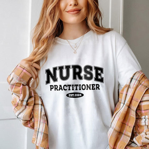 Personalized Nurse Practitioner Sweatshirt for Women Men, Custom Name NP Shirt, Nurse Practitoner T-Shirt Gift for Nurse