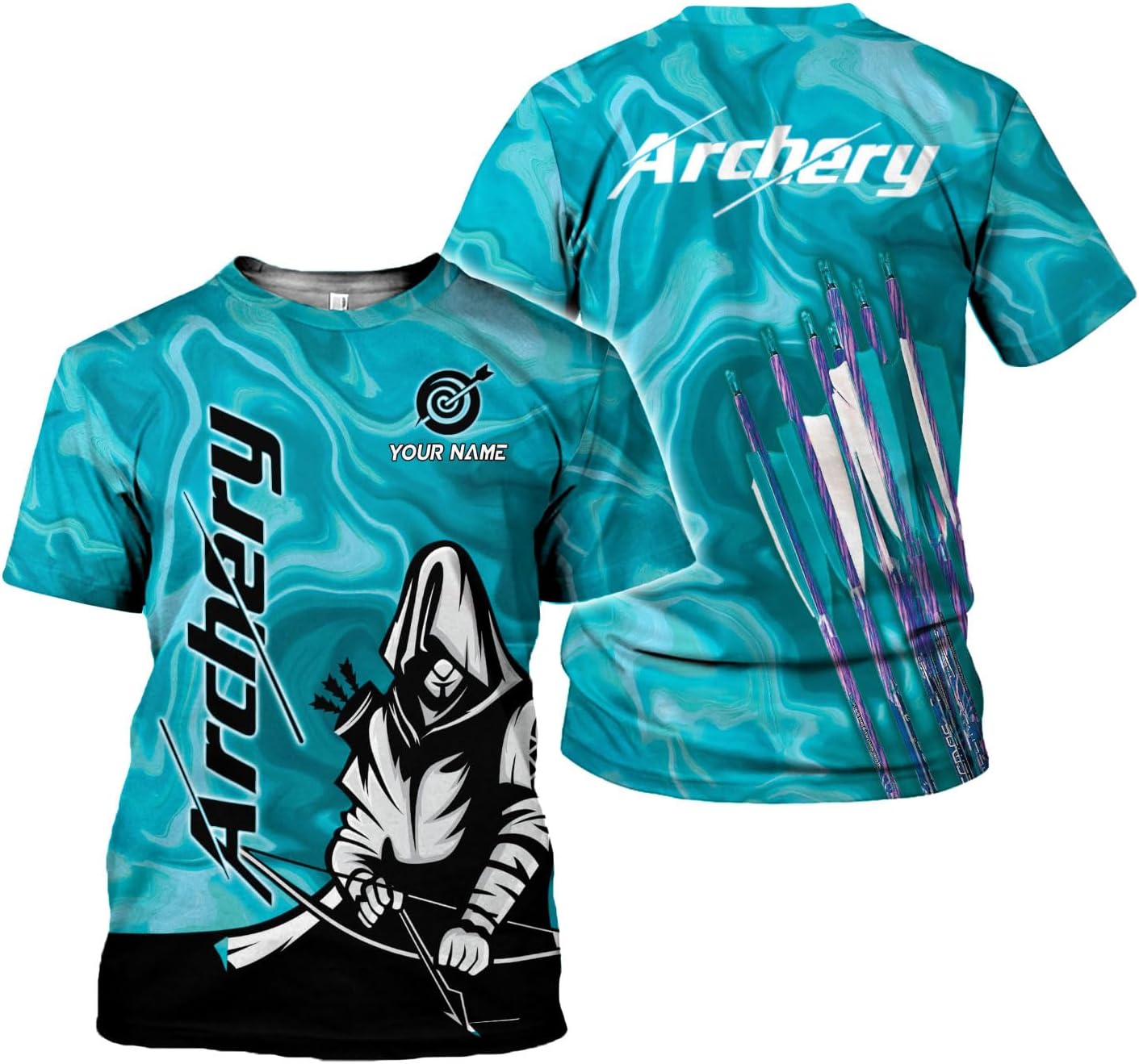 Artparel Personalized Archery Shirt 3D Archery Target Bow Archery Shirts for Men Women Archer Archery Lovers T-Shirt S-5XL