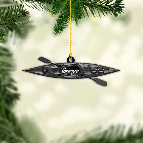 AOVL Personalized Kayak Ornament Lake Kayaking Board Ornament Kayak Gift for Christmas Tree Kayaking Christmas Ornament Kayaking Gifts Ornaments (KY5)