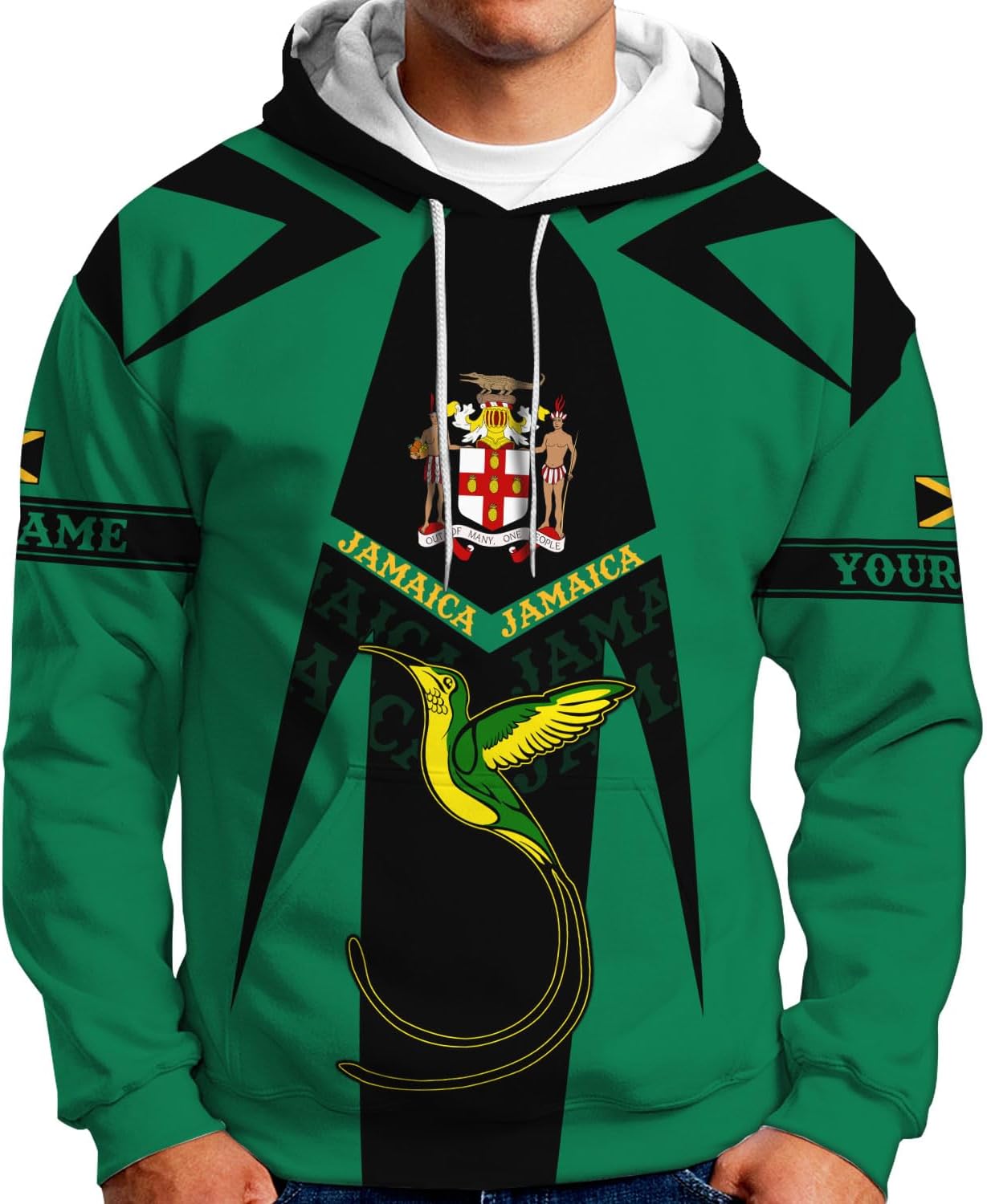 mostprints Personalized Jamaica Hoodie Camisa Jamaica Hoodies Jamaica Sweaters Shirts Men & Women Jamaican Pride Shirt Gifts