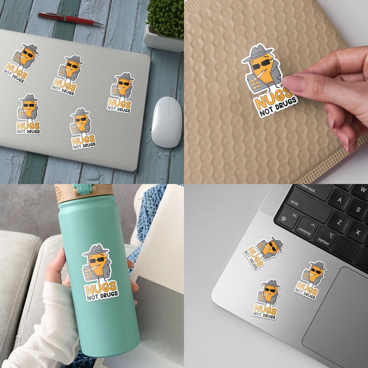 3 Pcs Nugs not Drugs Sticker, Funny Nugs Not Drugs Chicken Nugget Dealer Stickers Chicken Nuggets Sticker Nugs not Drugs Bumper Decal, nug not Drugs Stickers for Laptop Bottle Phone Car Helmet 3"x3"