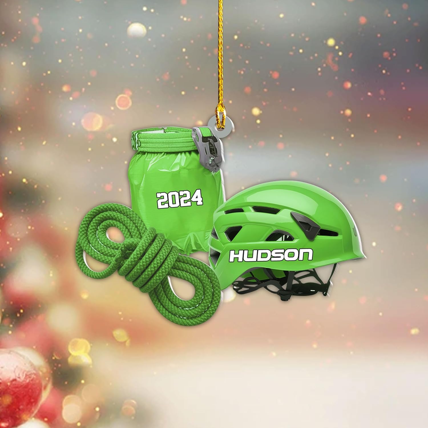 Artparel Personalized Climbing Ornaments Rock Climbing Christmas Ornament Rock Climber Ornaments Climber Lover Mountaineer Ornament Gift for Men Women Gift for Climber (CLB7)