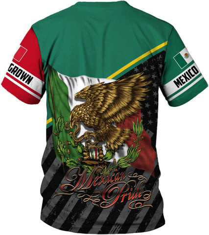 Mostprints Personalized Name Mexican Shirts for Men 3D, Customized Mexico Shirts for Men, Mexico Shirts for Women Mexico Shirt