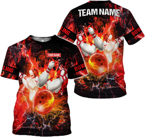 Mostprints Personalized Name Bowling Shirts for Men and Women 3D, Bowling Shirts for Team Bowling, Bowling Shirts Gift