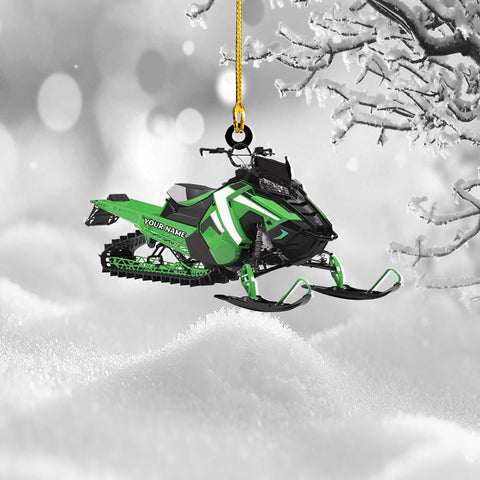 Artparel Personalized Customized Snowmobile Shoes Acrylic Christmas Ornament for Snowmobile Lovers (Snowmobile 2)
