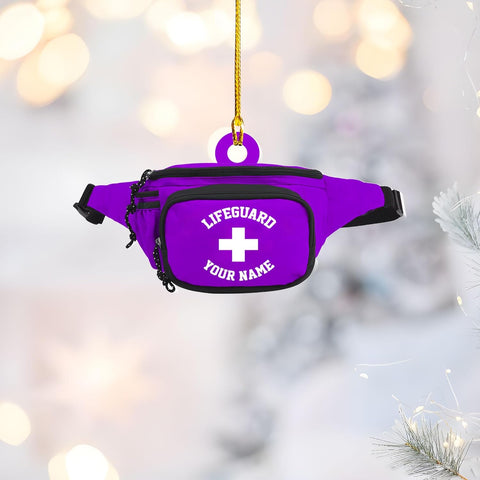Personalized Lifeguard Ornament, Lifeguard Gift Christmas 2024 Life Guard Ornament Lifesaver Ornament, Lifeguard Gift Ideas for Women Girl Kids, Officially Licensed Hot Lifeguard (Style 4)