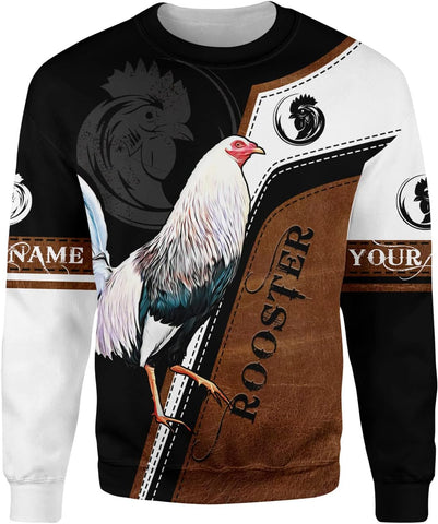 Mostefy Personalized Name Rooster Shirt 3D, Rooster Shirts for Men, Chicken Tshirts Shirts for Women, Funny Chicken Shirts