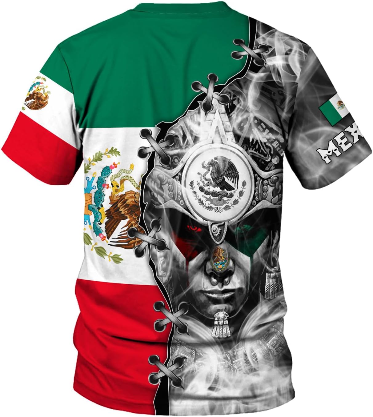 RoyalBro Personalized Mexico Shirt, Camisas de Mexico Customized Mexican Shirts Mexican Flag Mexico 3D Shirt for Men Women