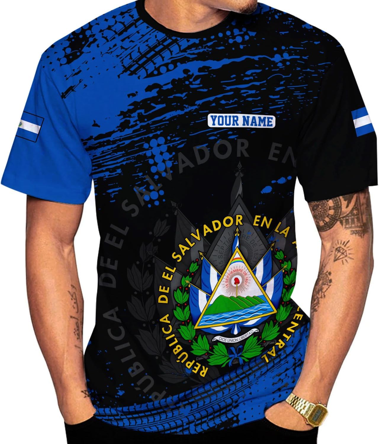 Personalized El Salvador Shirt Custom Camiseta de El Salvador Flag Shirt Men, Women Salvadorans Pride El Salvadoreña Gift