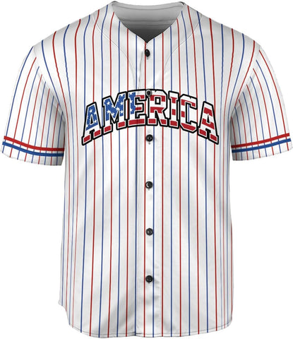 Custom Men American Flag Jersey Men's America Baseball Jerseys Patriotic Jerseys 4th of July Shirts USA Flag America Gifts