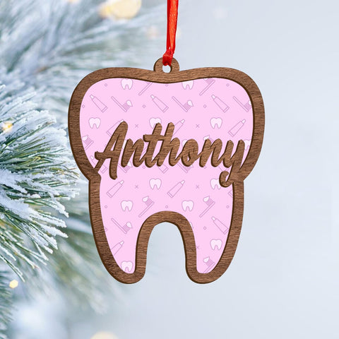 Mostefy Personalized Dentist Christmas Ornaments 2024, Dental 2D Flat Printed Acrylic Ornament, Dentist Xmas, Dentist Hanging Ornament, Custom Dentist (Style 3)