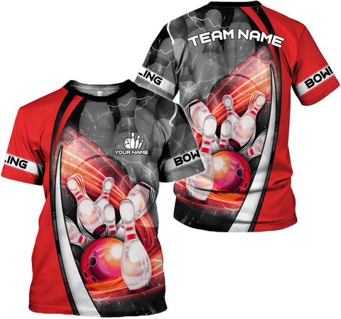 HomeDesign Personalized Name Bowling Shirts for Men & Women, Bowling Shirts for Team Bowling, Bowling Shirts Gift Unisex