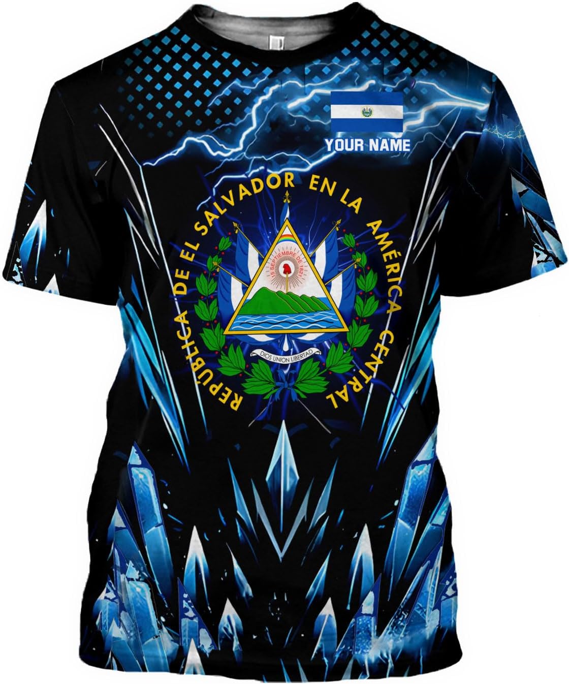 Personalized El Salvador Shirt Custom Camiseta de El Salvador Flag Shirt Men, Women Salvadorans Pride El Salvadoreña Tshirt
