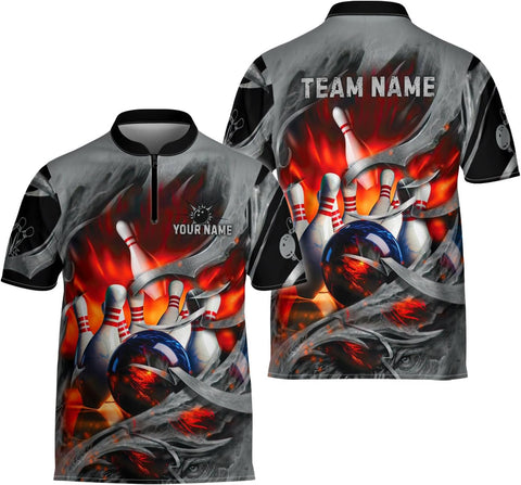 Mostprints Personalized Bowling Jersey 3D, Bowling Shirts for Team, Bowling Shirt Unisex for Men Women, Bowling Shirts for Men