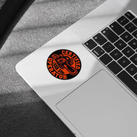 3Pcs Certified Chain Saw Operator Sticker Chainsaw Operator Arborist Logger Tree Carpenter Gifts for Man Lumberjacks Chainsaw Bumper Stickers Decal for Laptop Bottle Phone Car Hard Hat Helmet 3"