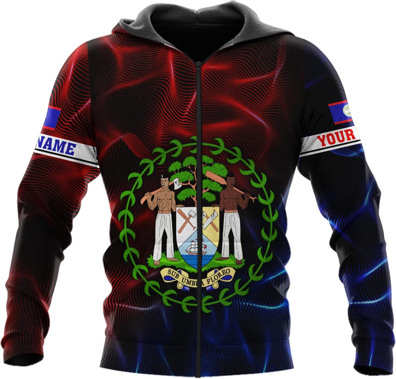 Personalized Belize Shirt for Men and Women, Coat of Arms of Belize Flag Flag Shirt, Belizean Country Flag Gift