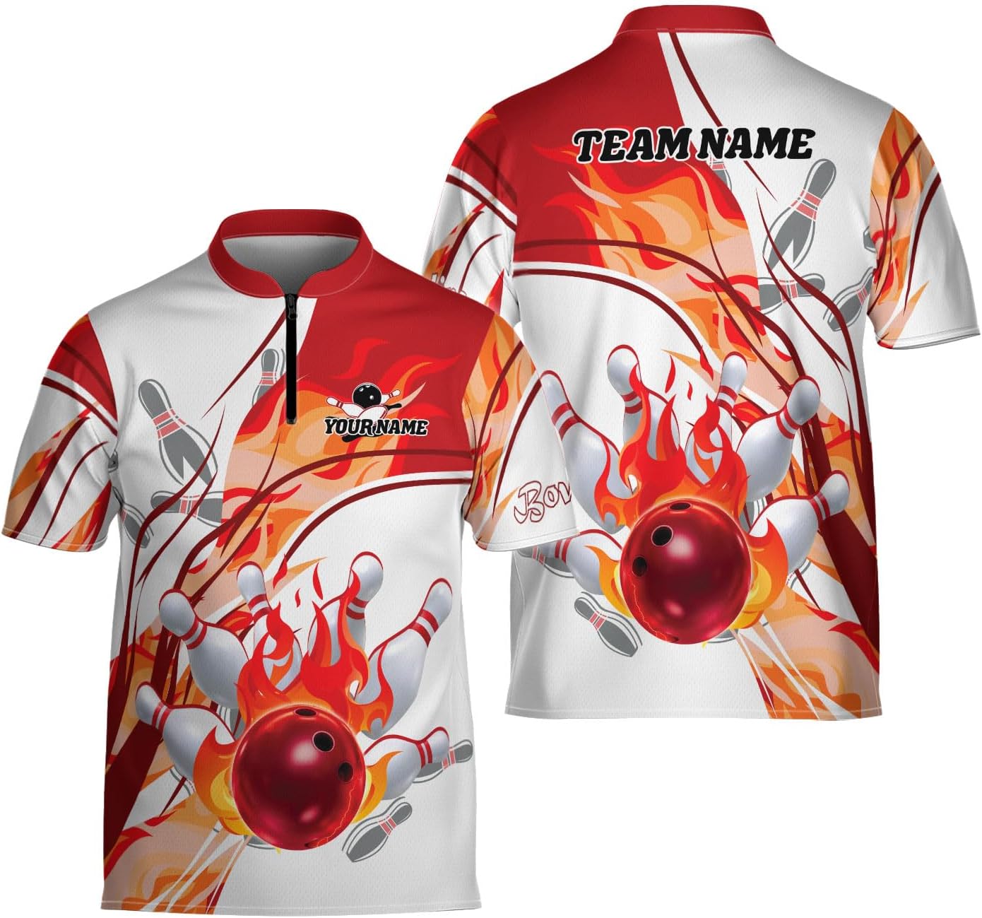 Ligthuy Personalized Bowling Jersey 3D, Bowling Shirts for Team, Bowling Shirt Unisex for Men Women, Bowling Shirts for Men