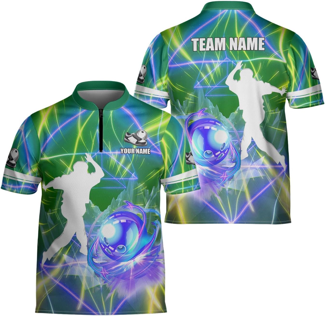 Ligthuy Personalized Bowling Jersey 3D, Bowling Shirts for Team, Bowling Shirt Unisex for Men Women, Bowling Shirts for Men 2