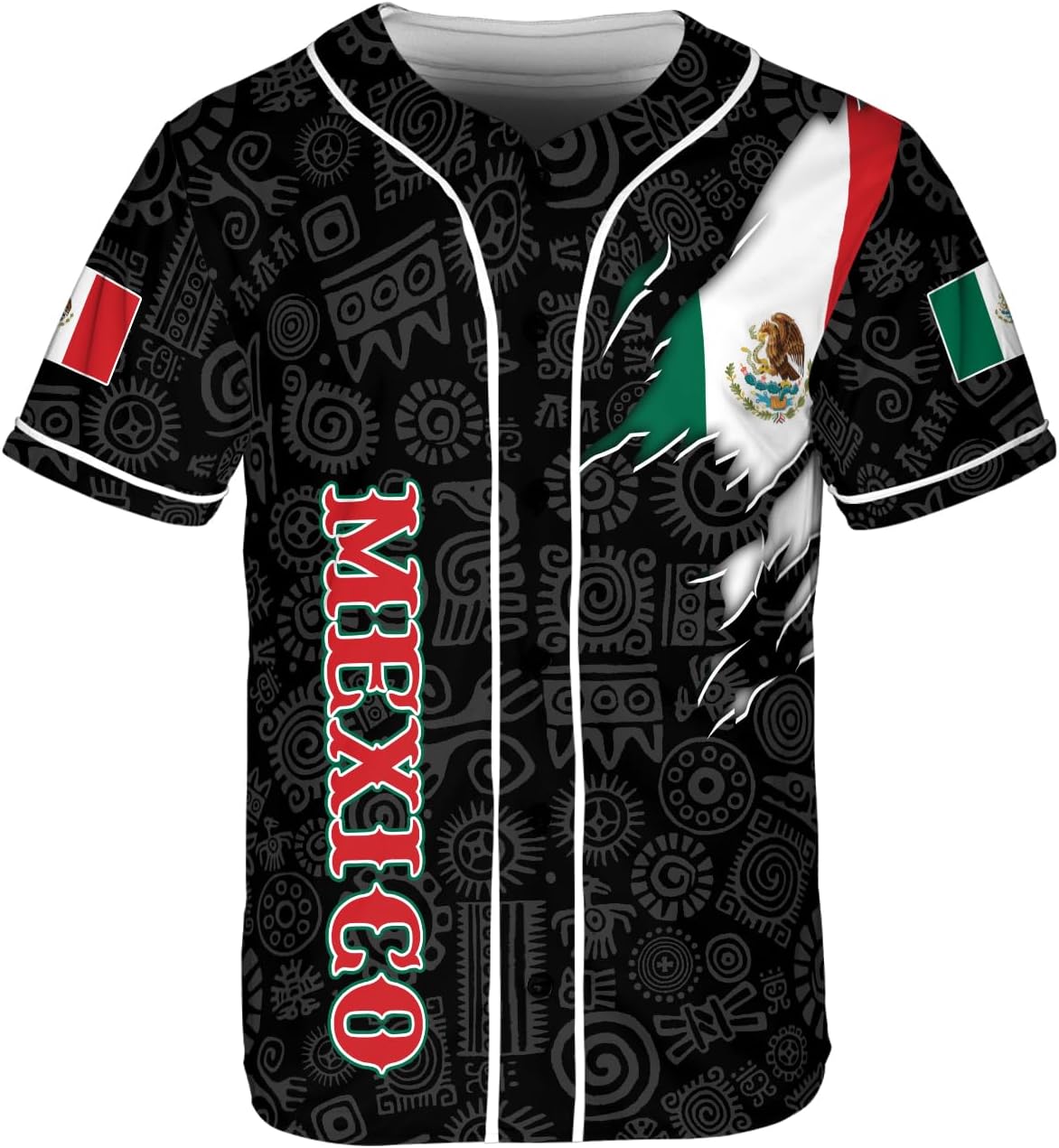 RoyalBro Personalized Mexico Baseball Jersey, Mexican Jersey for Men & Women, Mexican Flag Jersey, Mexico Shirt Camisa