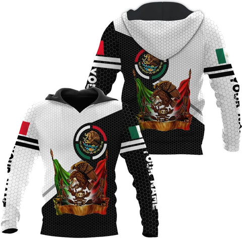 Personalized Name Mexican Hoodie 3D, Customized Mexican Hoodies for Men, Unisex Mexico Hoodie,Mexico Hoodies for Men1 (Multi 7)