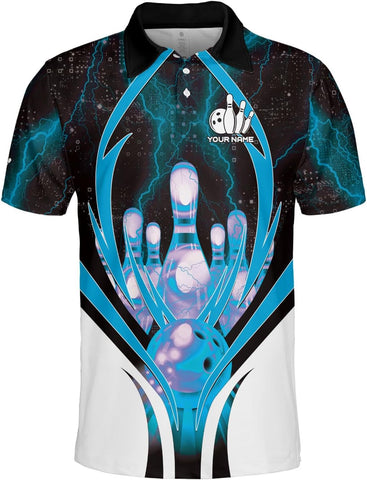 Custom Bowling Polo Shirt Personalized 3D Team Name Bowling Shirts for Men Women Jersey Unisex Bowler Short Sleeve Gift Tee