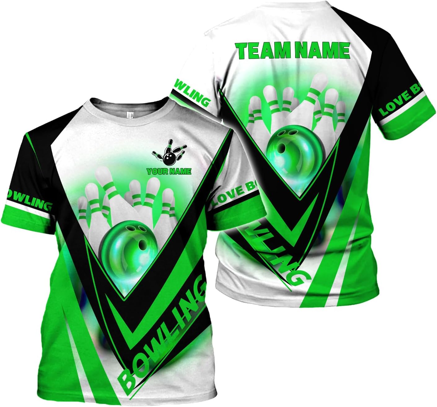 Rivelus Custom 3D Bowling Shirts Personalized for Men and Women - Unique Team Shirt & Gifts for Bowling Lovers