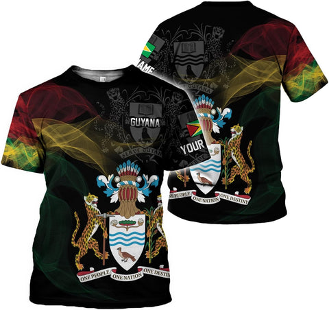 Personalized Name Guyana Shirts for Men and Women,Guyana Flag Funny Patriotic T-Shirt, Guyanese Pride Flag Shirt