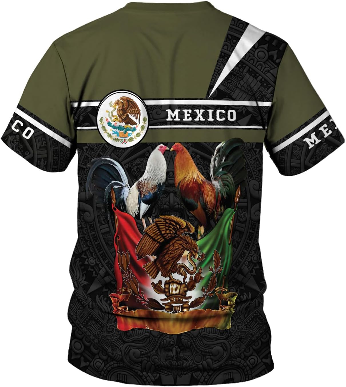 Mostprints Personalized Name Mexican Shirts for Men 3D, Customized Mexico Shirts for Men, Mexico Shirts for Women Mexico Shirt1