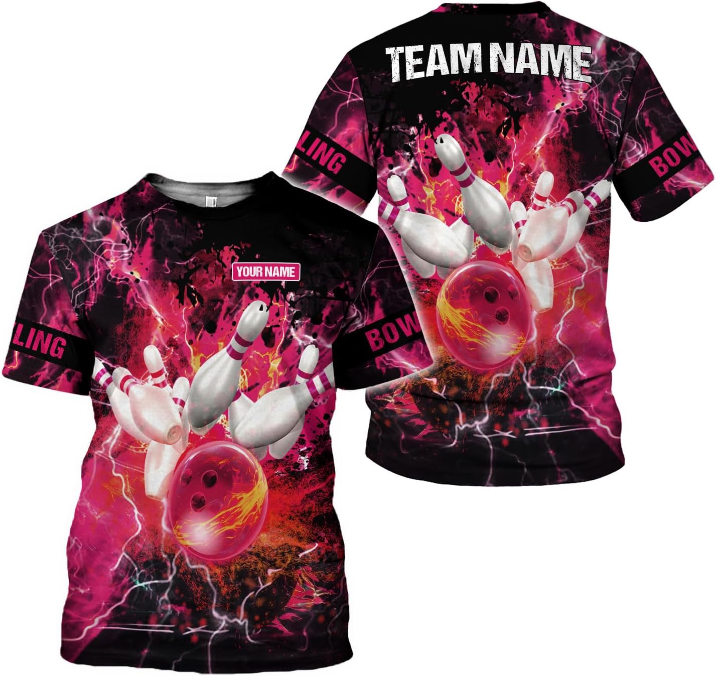 Mostprints Personalized Name Bowling Shirts for Men and Women 3D, Bowling Shirts for Team Bowling, Bowling Shirts Gift