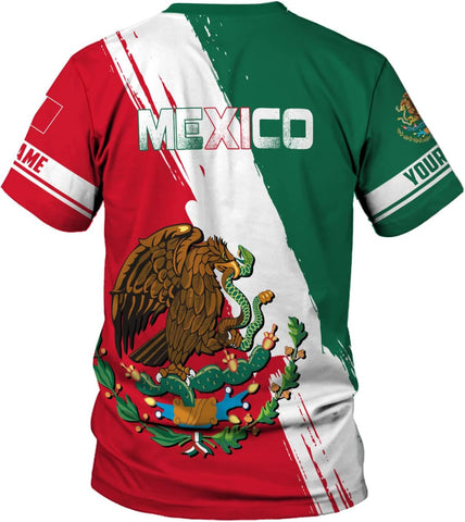 Mostprints Personalized Name Mexican Shirts for Men 3D, Customized Mexico Shirts for Men, Mexico Shirts for Women Mexico Shirt