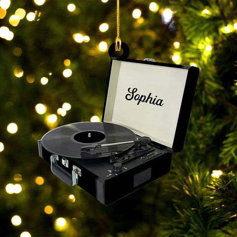 Podagree Personalized Vinyl Records Machine Ornament, Vinyl Record Ornament, Music Ornament, Vinyl Ornament, Record Ornament, Gift for Music Lover, Ornament 2023 for Music Player Ornament (VR4)