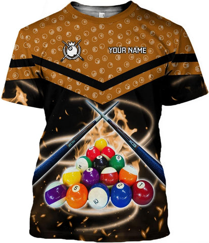 Ligthuy Personalized Name Billiard Shirts 3D, Billiards Shirt 8 Ball Billiard Shirt Custom Men's Pool Men Women\u2026